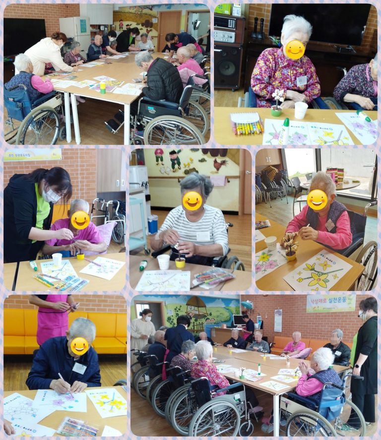 팝콘으로 벚꽃나무 만들기